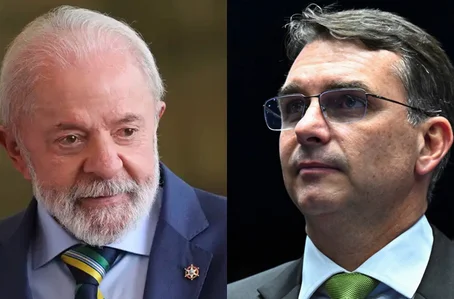 Lula e Flávio Bolsonaro