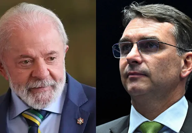 Lula e Flávio Bolsonaro
