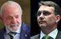 Lula e Flávio Bolsonaro