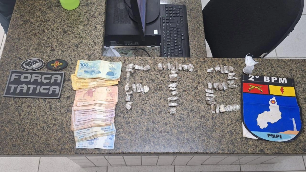 Material apreendido pela PM em Parnaíba
