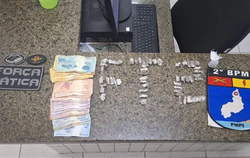 Material apreendido pela PM em Parnaíba