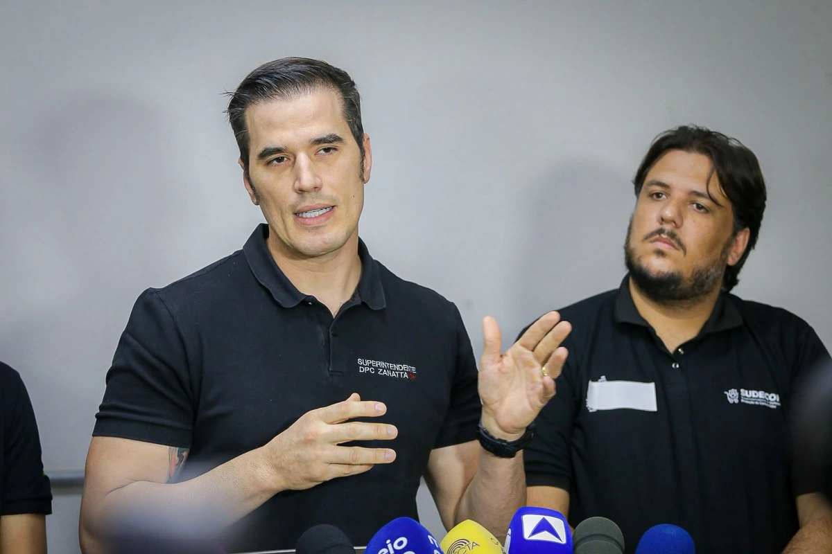 Matheus Zanatta e superintendente Júnior Macêdo