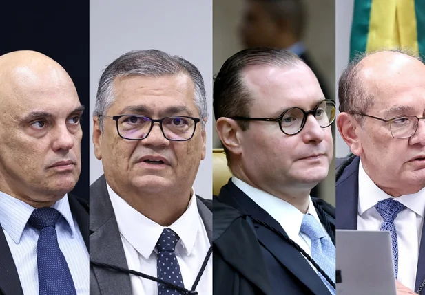 Ministros Alexandre de Moraes, Flávio Dino, Cristiano Zanin e Gilmar Mendes