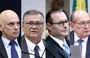 Ministros Alexandre de Moraes, Flávio Dino, Cristiano Zanin e Gilmar Mendes