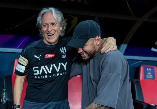 Neymar e Jorge Jesus trabalharam juntos no Al-Hilal