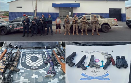 Operação da PM apreende arsenal e prende homem por posse ilegal de armas em Pio IX