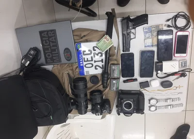 Pertences do fotógrafo recuperados pela PM em TImon
