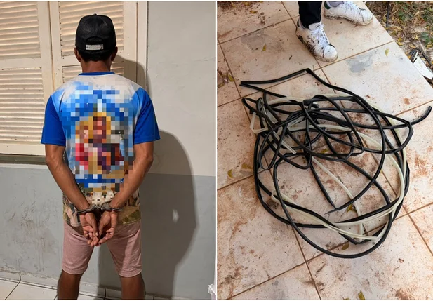 Polícia Civil prende suspeito de furtar cabos elétricos de escolas e estabelecimentos comerciais em Altos