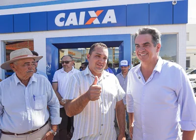 Prefeito agradece a Ciro Nogueira por agência da Caixa, que atende toda uma região.