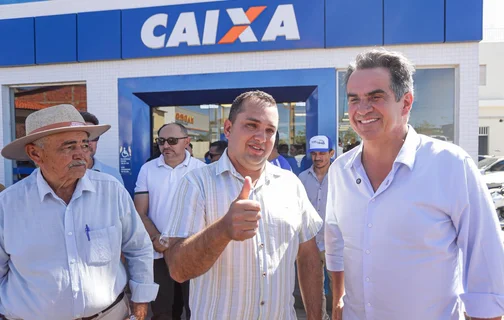 Prefeito agradece a Ciro Nogueira por agência da Caixa, que atende toda uma região.