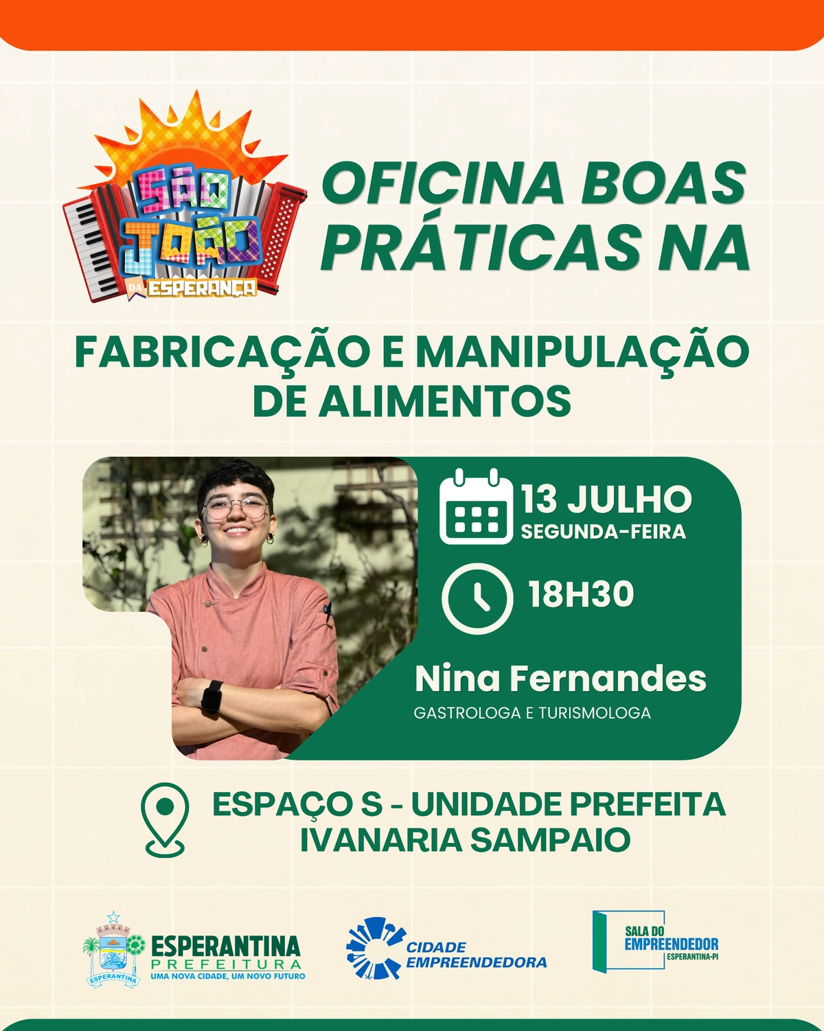Prefeitura de Esperantina capacita vendedores da praça de alimentação