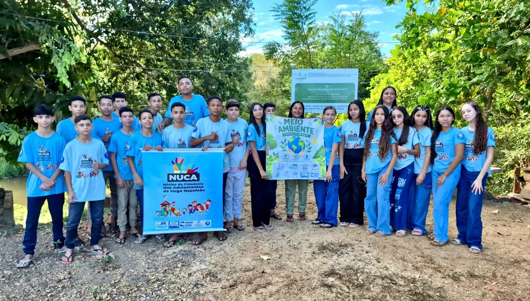 Prefeitura de Hugo Napoleão promove ação de educação ambiental com adolescentes do NUCA