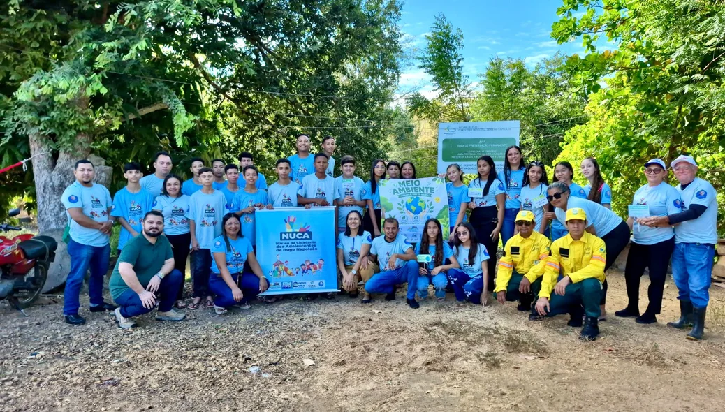 Prefeitura de Hugo Napoleão promove ação de educação ambiental com adolescentes