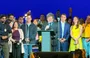 Presidente argentino discursou durante convenção nacional do PL, que lançou Flávio ao Planalto