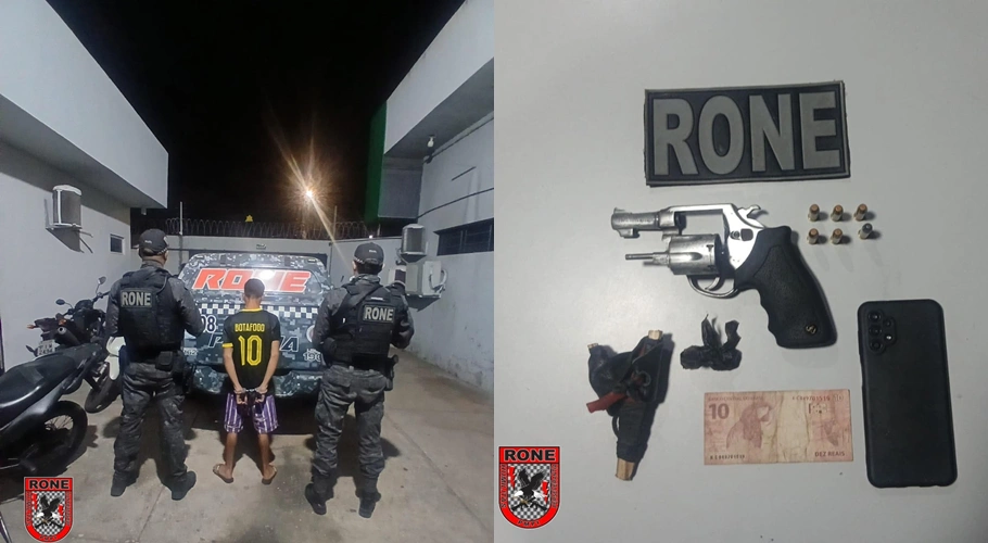 Prisão por porte ilegal de arma de fogo no Mocambinho
