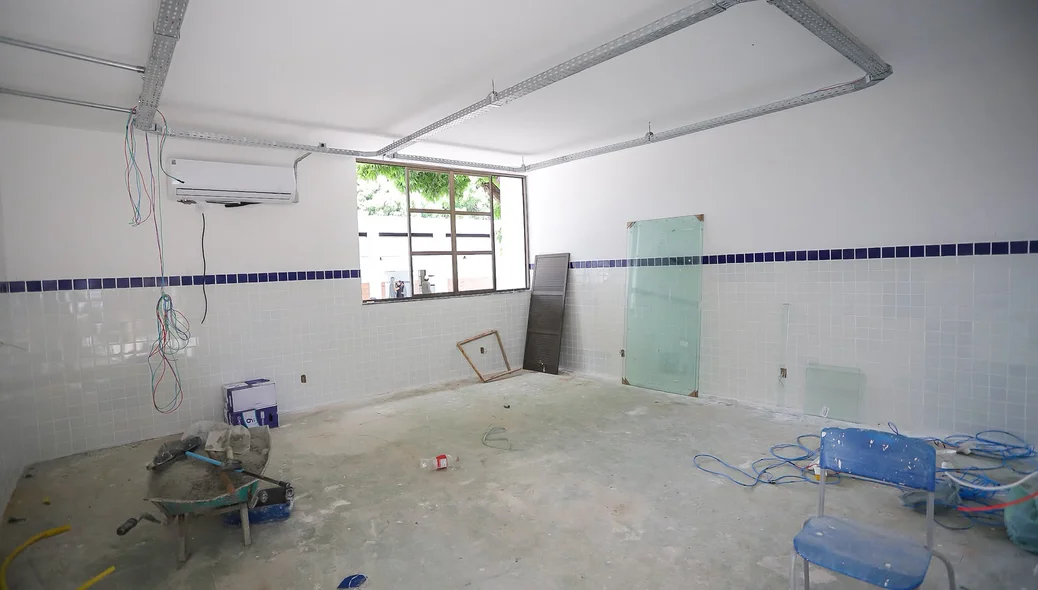 Sala sendo reformada