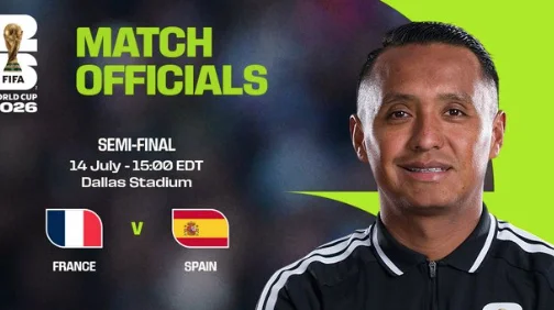 Salvadorenho Ivan Barton apitará semifinal da Copa entre França x Espanha