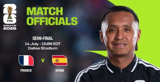 Salvadorenho Ivan Barton apitará semifinal da Copa entre França x Espanha