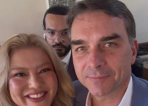 Samantha Cavalca e Flávio Bolsonaro