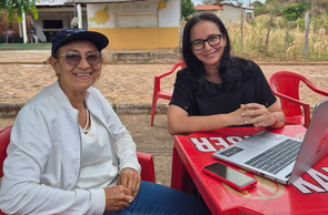 Secretária municipal de Administração e Obras, Regiane Morais, acompanhou as obras
