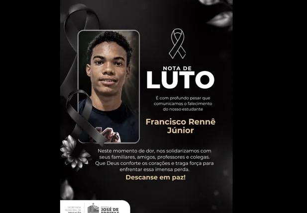Secretaria Municipal de Educação lamentou morte de Francisco Rennê