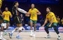 Seleção Brasileira masculina de vôlei comemora ponto em Brasil x França semana 3 da VNL