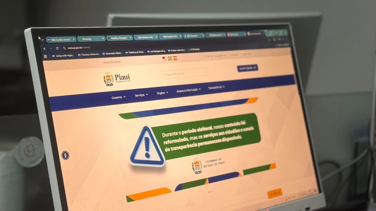 Site do Governo do Piauí passa por restrições devido ao período eleitoral
