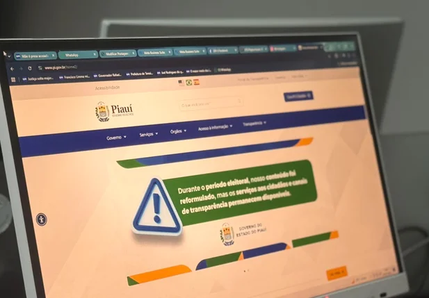 Site do Governo do Piauí passa por restrições devido ao período eleitoral