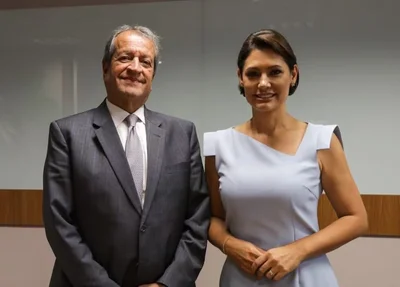 Valdemar Costa Neto e Michelle Bolsonaro