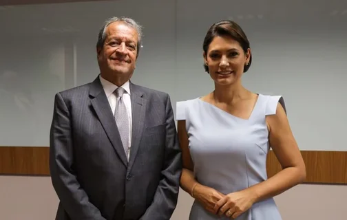 Valdemar Costa Neto e Michelle Bolsonaro