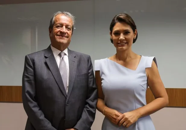 Valdemar Costa Neto e Michelle Bolsonaro