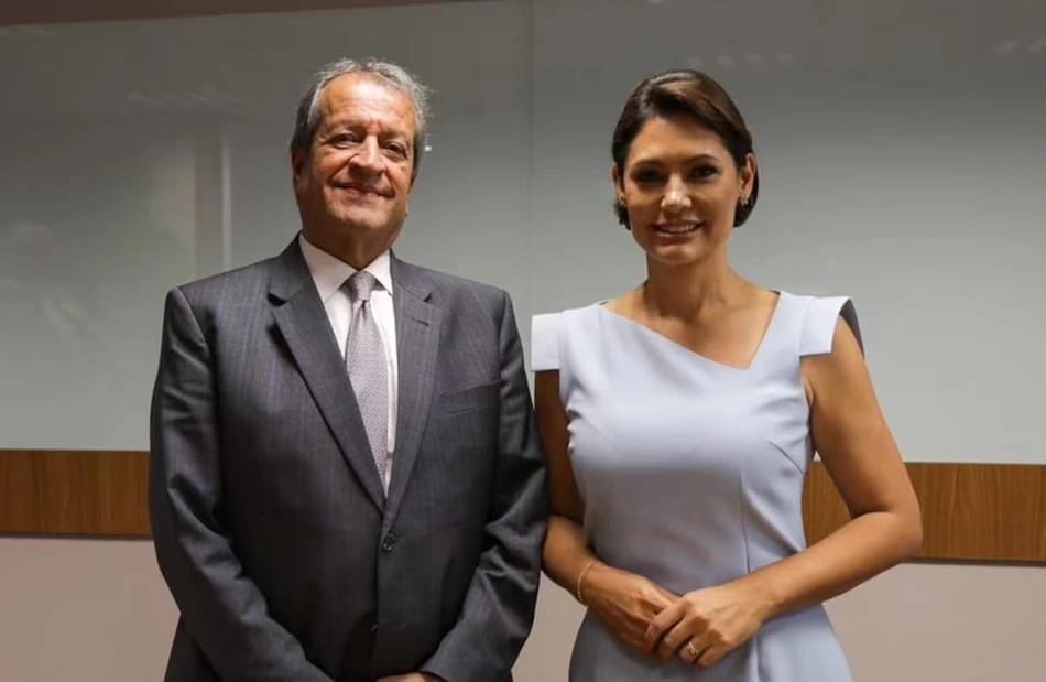Valdemar Costa neto e Michelle Bolsonaro