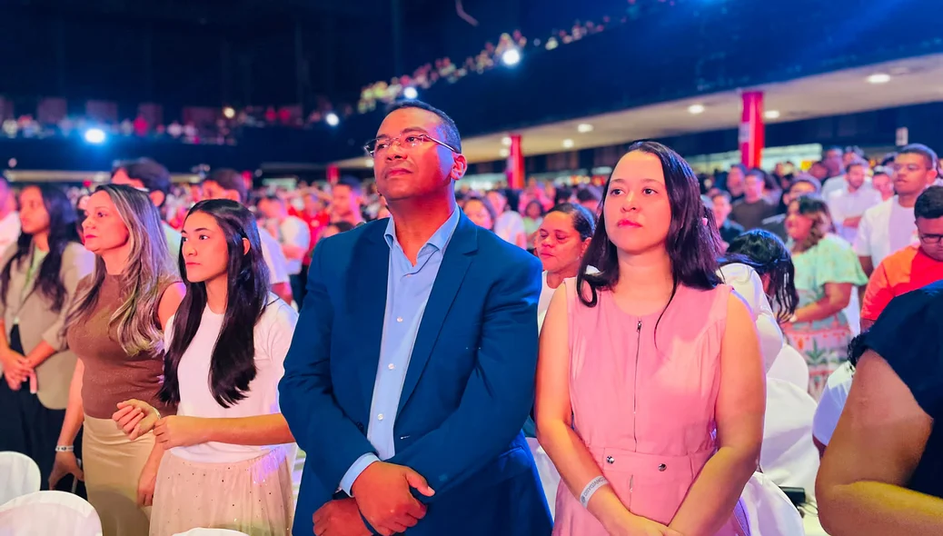 Vereador Geraldin durante Congresso da Juventude Assembleiana