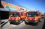 Viaturas do Corpo de Bombeiros em incêndio
