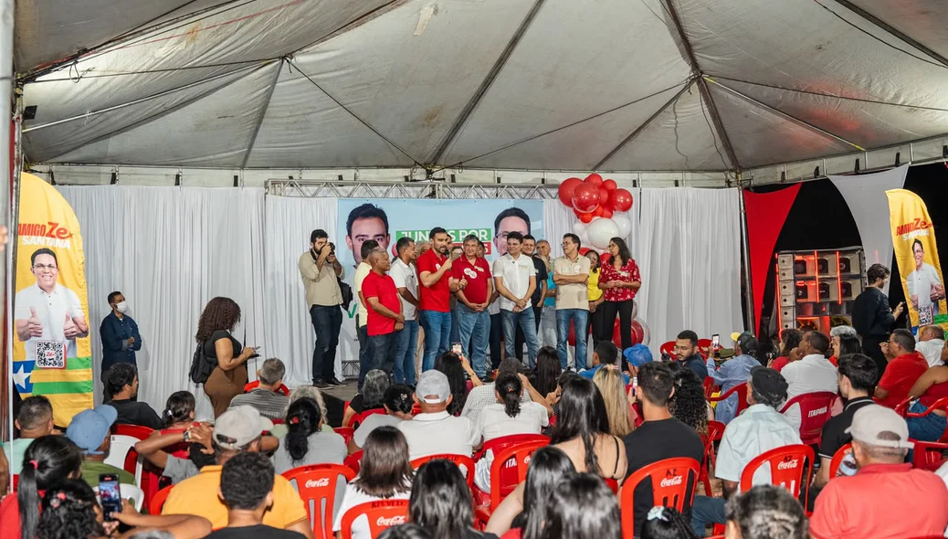 Vinícius Dias fortalece pré-campanha em União e Miguel Alves ao lado de Wellington Dias e Zé Santana
