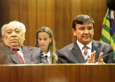 Empresário João Claudino e governador Wellington Dias