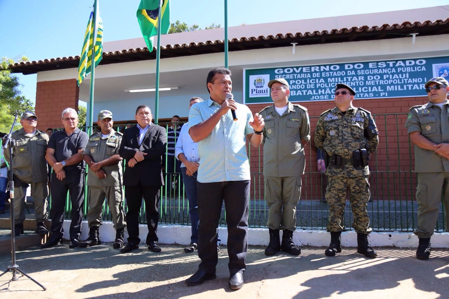 Fábio Abreu inaugura do 16º BPM em José de Freitas