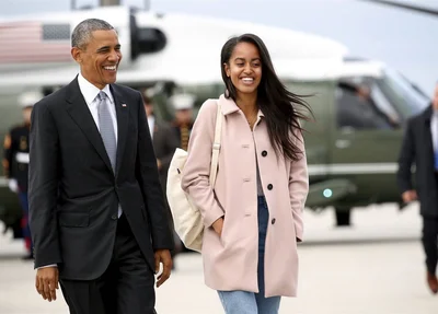 Barack Obama e sua filha, Malia Obama
