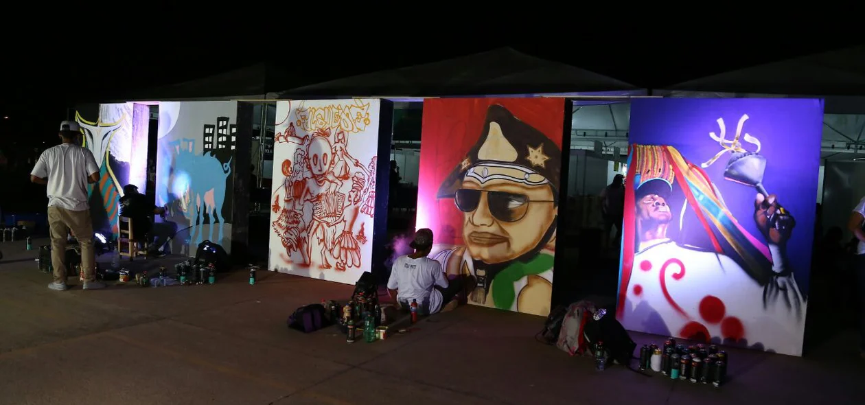 Espaço de grafite no Encontro Nacional de Folguedos 2016