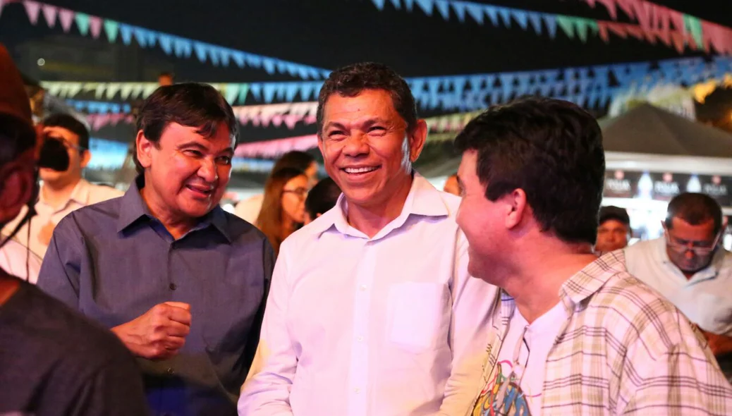 Wellington Dias e João de Deus no Encontro Nacional de Folguedos