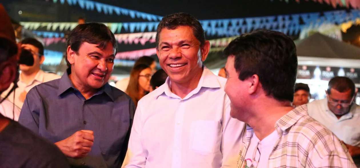 Wellington Dias e João de Deus no Encontro Nacional de Folguedos