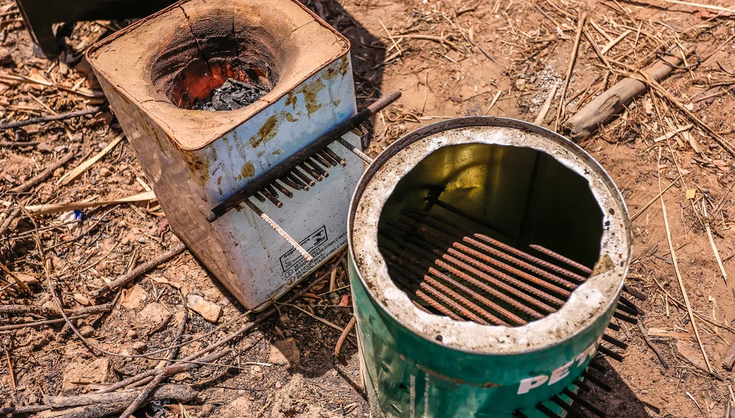 Fogões dos moradores 