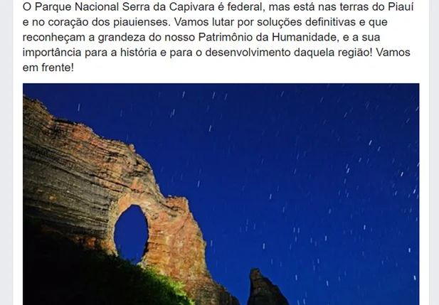 Margarete Coelho defende Parque Serra da Capivara