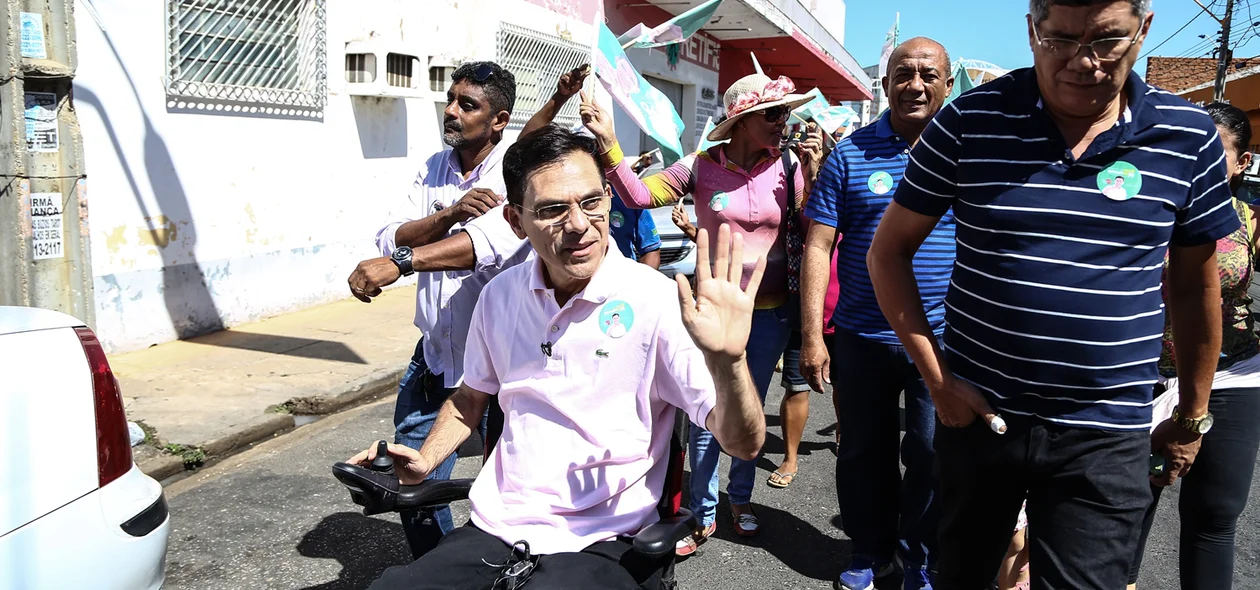 Amadeu Campos na sua caminhada em Teresina 