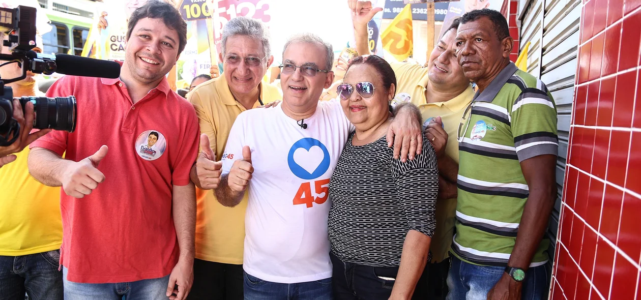 Firmino Filho na caminhada com o Povo 