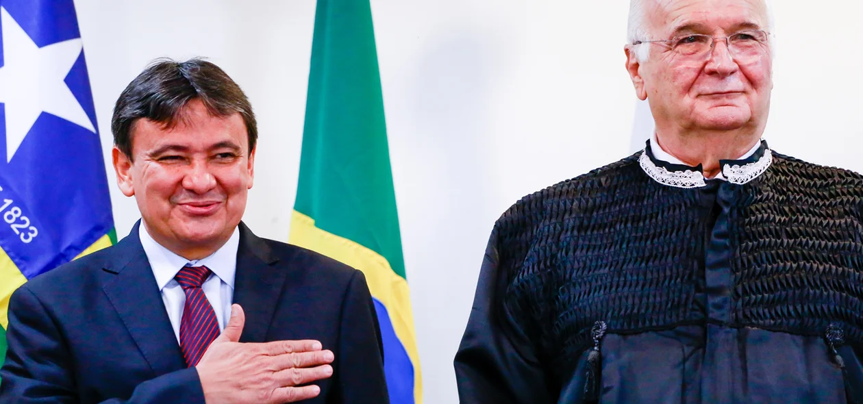 Wellington Dias e conselheiro Luciano Nunes