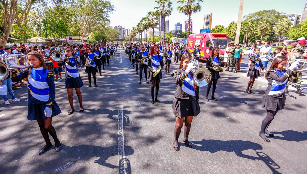 O desfile aconteceu na Avenida Marechal 