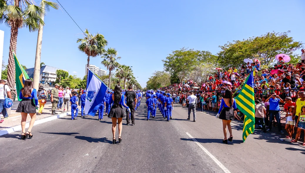 O desfile aconteceu na Avenida Marechal