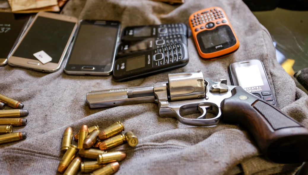 Armas e munições apreendidas