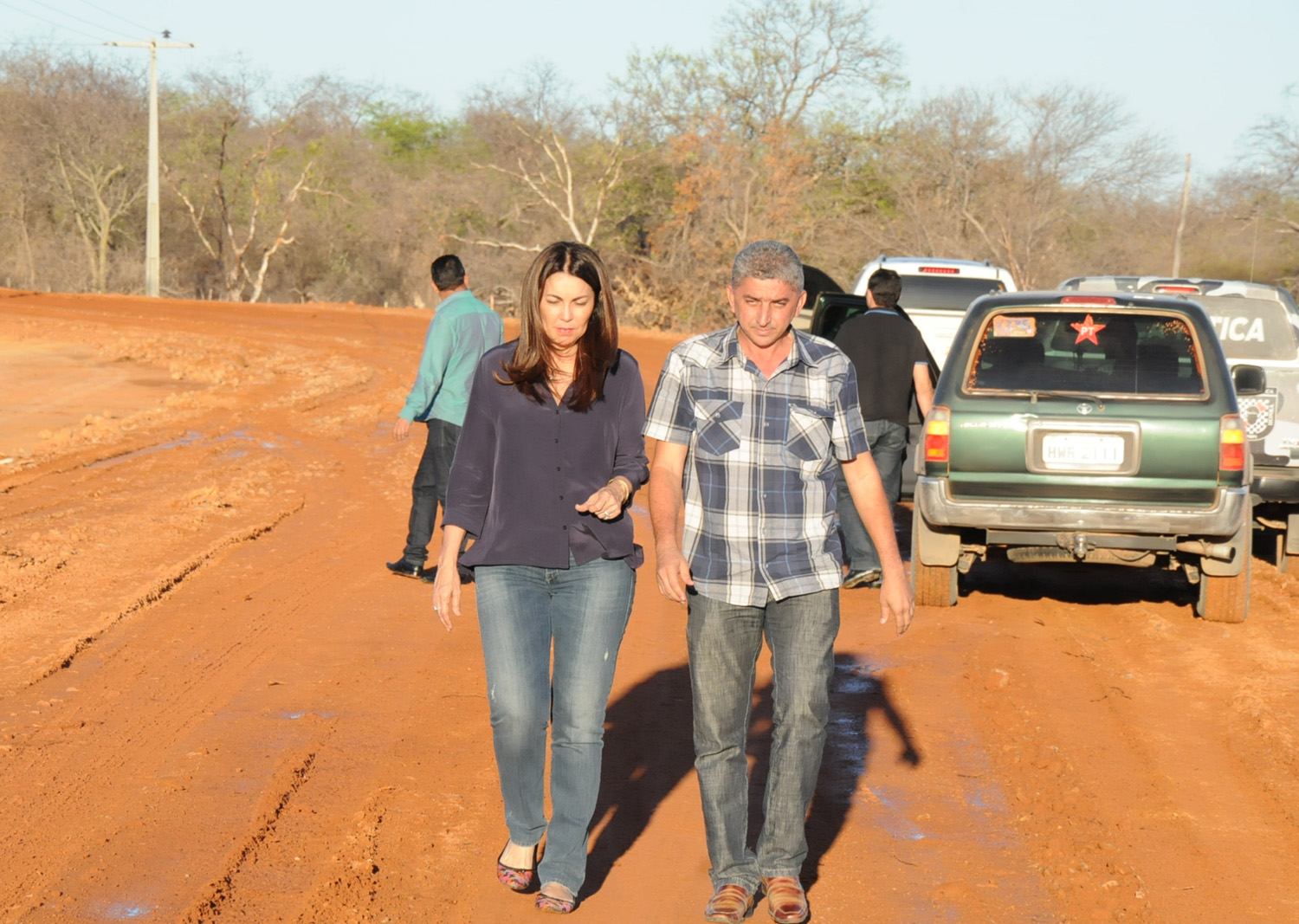 Margarete Coelho durante visita